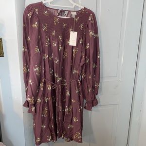 ❤️A New Day tie waist dress with pockets!! Brand new!